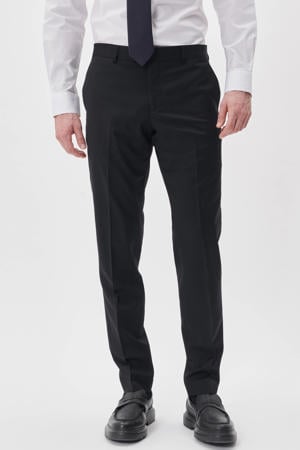 regular fit pantalon Las zwart