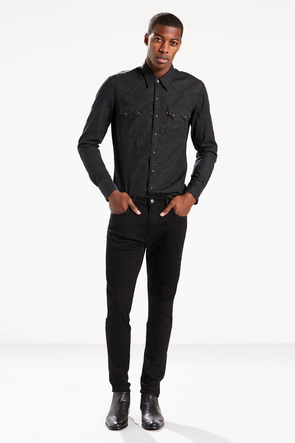 Levi's 512 slim tapered fit jeans black, Black