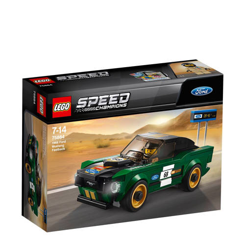 Lego Speed Champions 1968 Ford Mustang Fastback 75884 lego kopen in de aanbieding