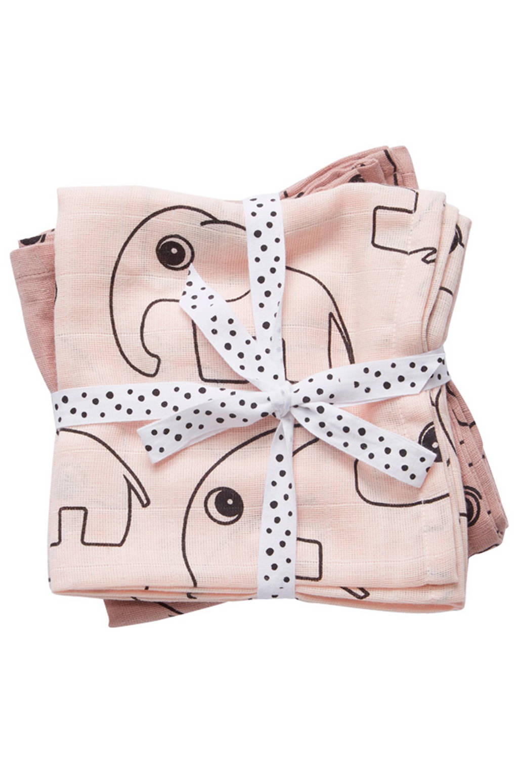 Done by Deer Contour Swaddle hydrofiel 120x120 cm (2 stuks) roze, Roze