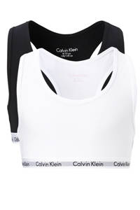 CALVIN KLEIN UNDERWEAR bh top - set van 2 wit/zwart, Zwart/wit