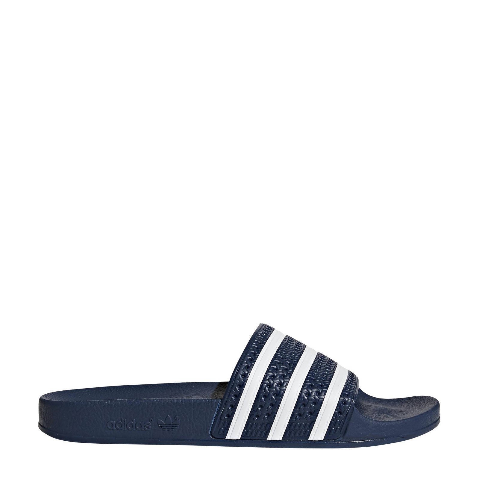 adidas Originals Adilette badslippers donkerblauw | wehkamp