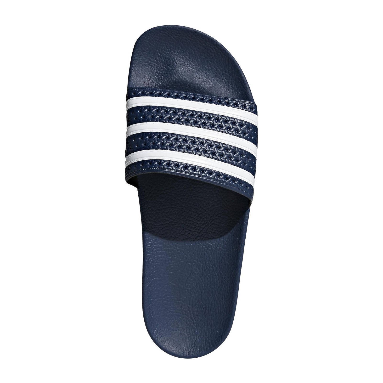 adidas Originals Adilette Adilette badslippers donkerblauw wehkamp