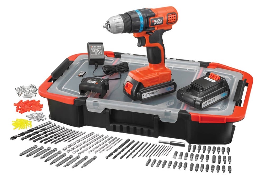 Black+Decker EGBL18BAST-QW accuboor/schroefmachine + accessoireset (150st)