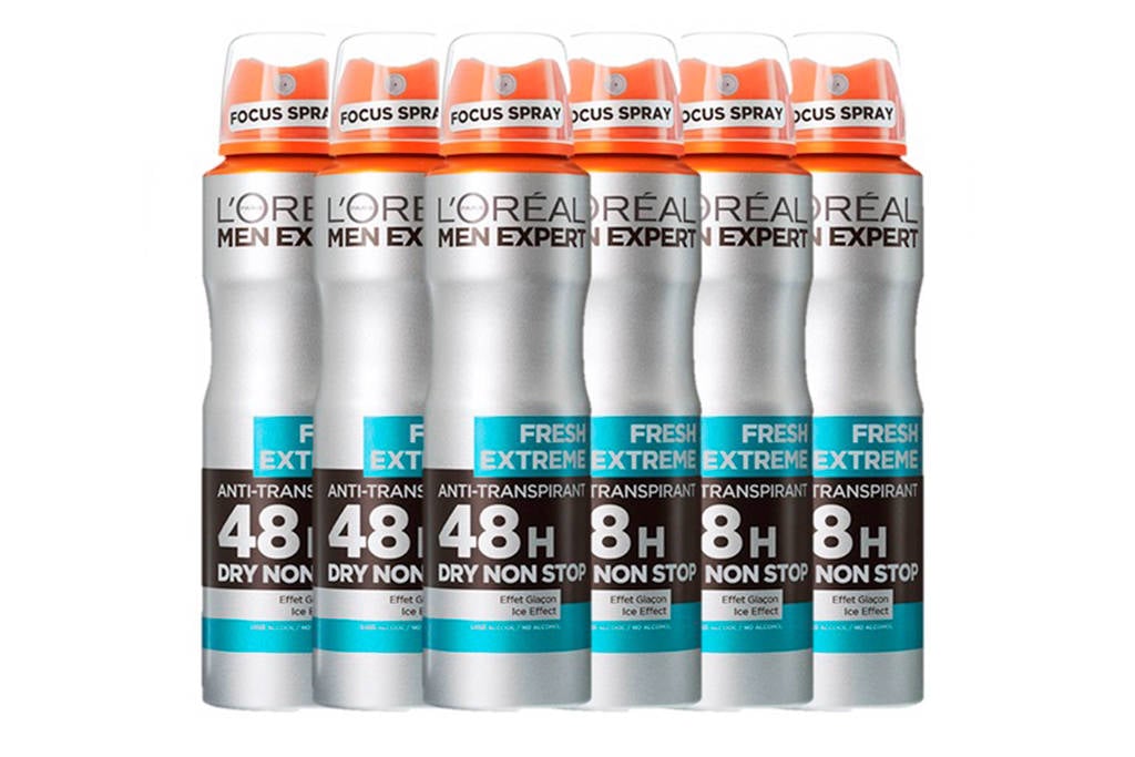 L'Oréal Paris Men Expert 48H Fresh Extreme deodorant spray - 6 x 150 ml - voordeelverpakking