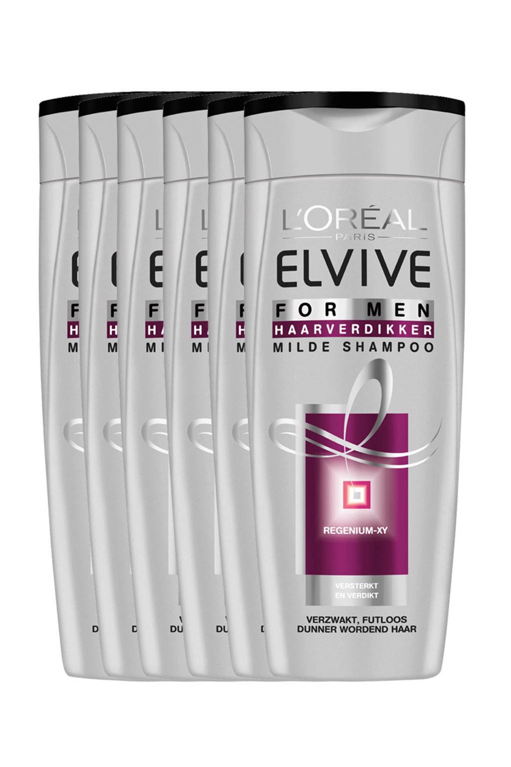L'Oréal Paris Elvive Haarverdikker XY Men shampoo - 6x 250ml multiverpakking