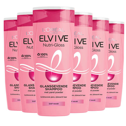 Loreal Paris Elvive Nutri Gloss Shampoo 6 Stuks loreal kopen in de aanbieding
