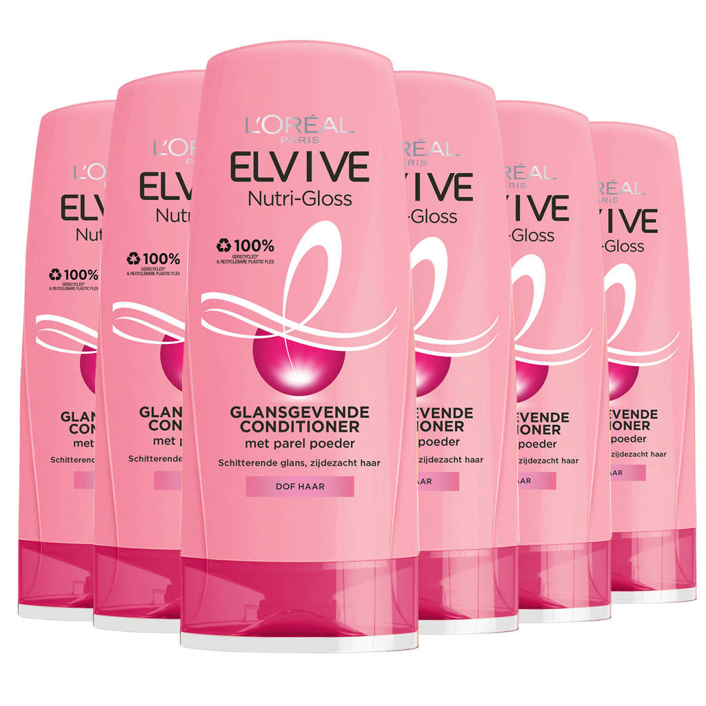 L'Oréal Paris Elvive Nutri-Gloss conditioner - 6 x 200 ml - voordeelverpakking