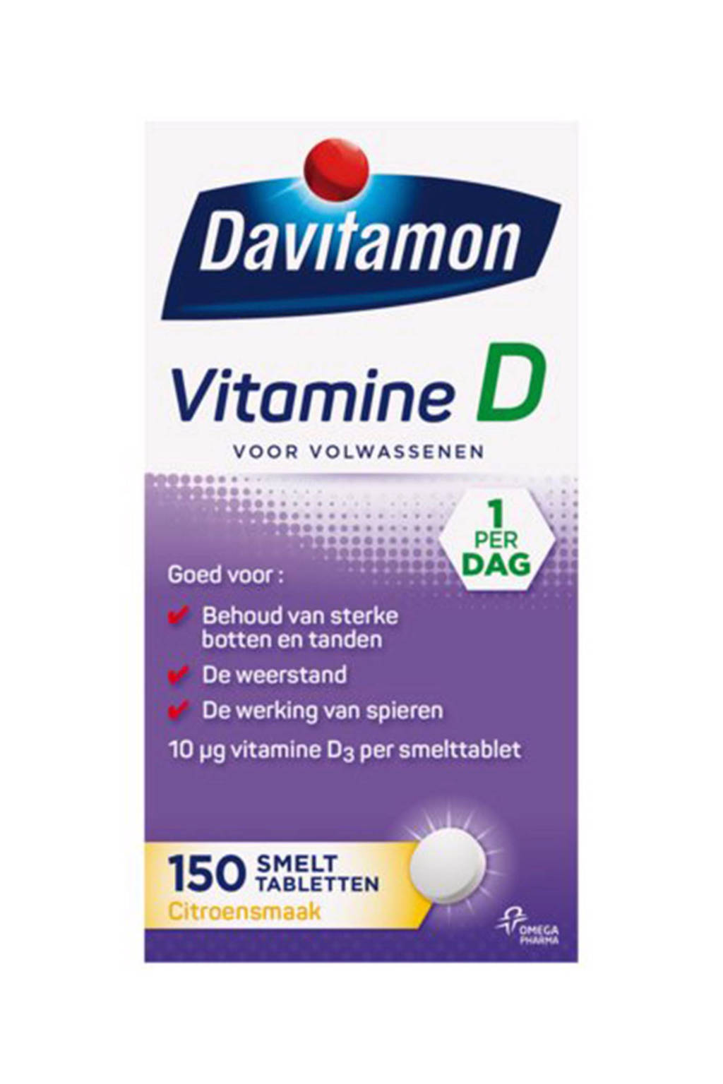 Davitamon Vitamine D Volwassenen Smelttablet - 150 stuks