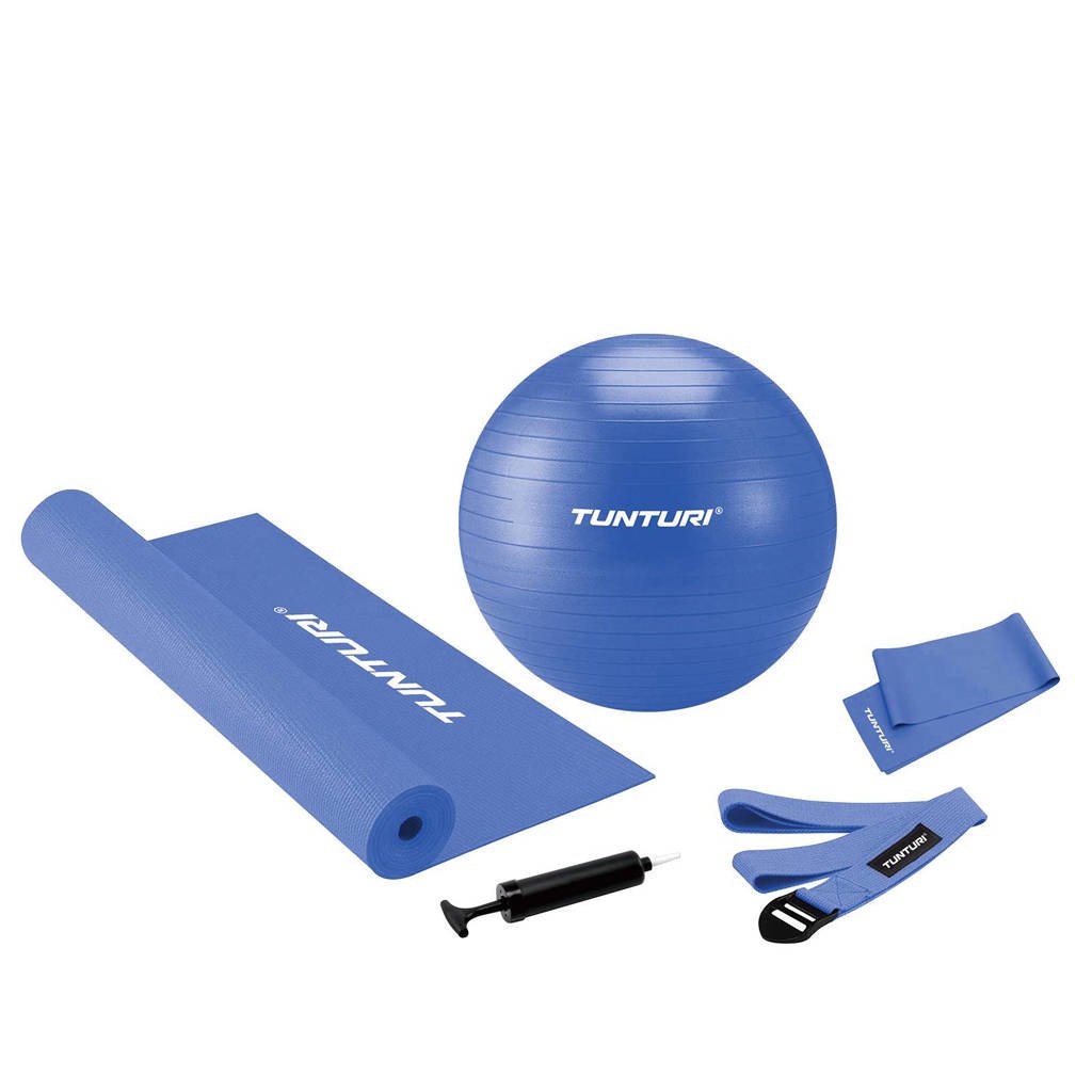 Tunturi pilates & fitness set, Blauw