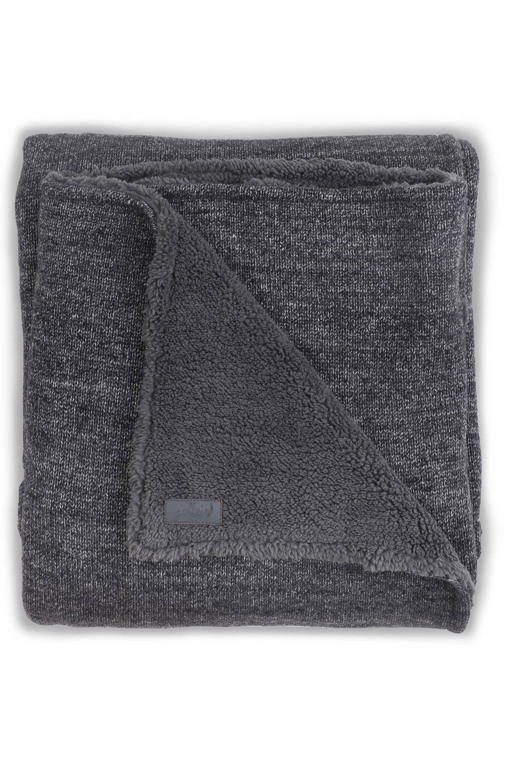 Jollein Natural Knit winter baby ledikantdeken 100x150 cm antraciet, Antraciet