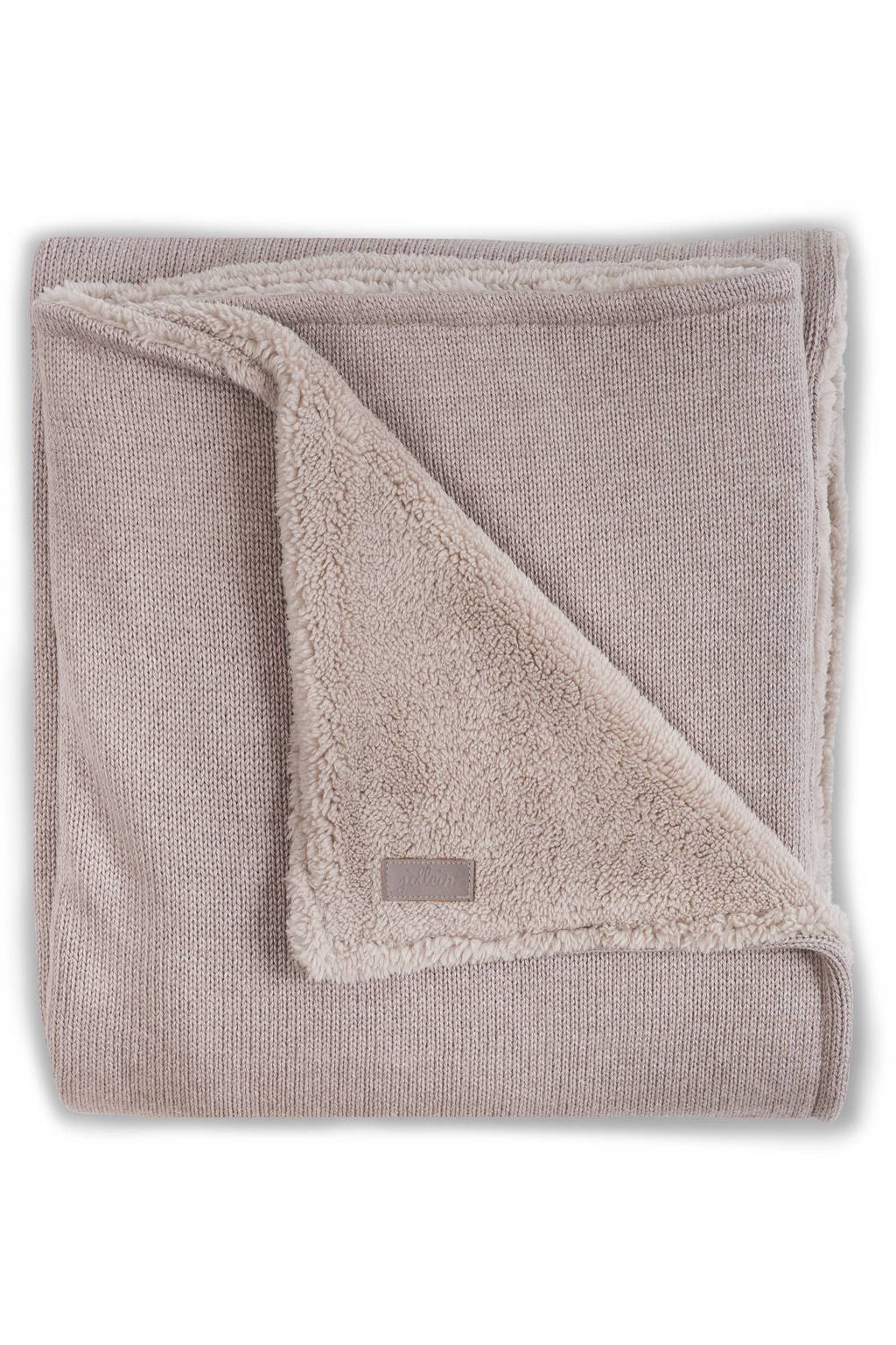 Jollein Natural Knit winter ledikantdeken 100x150 cm zand, Zand