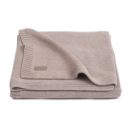 Jollein Natural Knit Ledikantdeken 100X150 Cm Zand jollein kopen in de aanbieding
