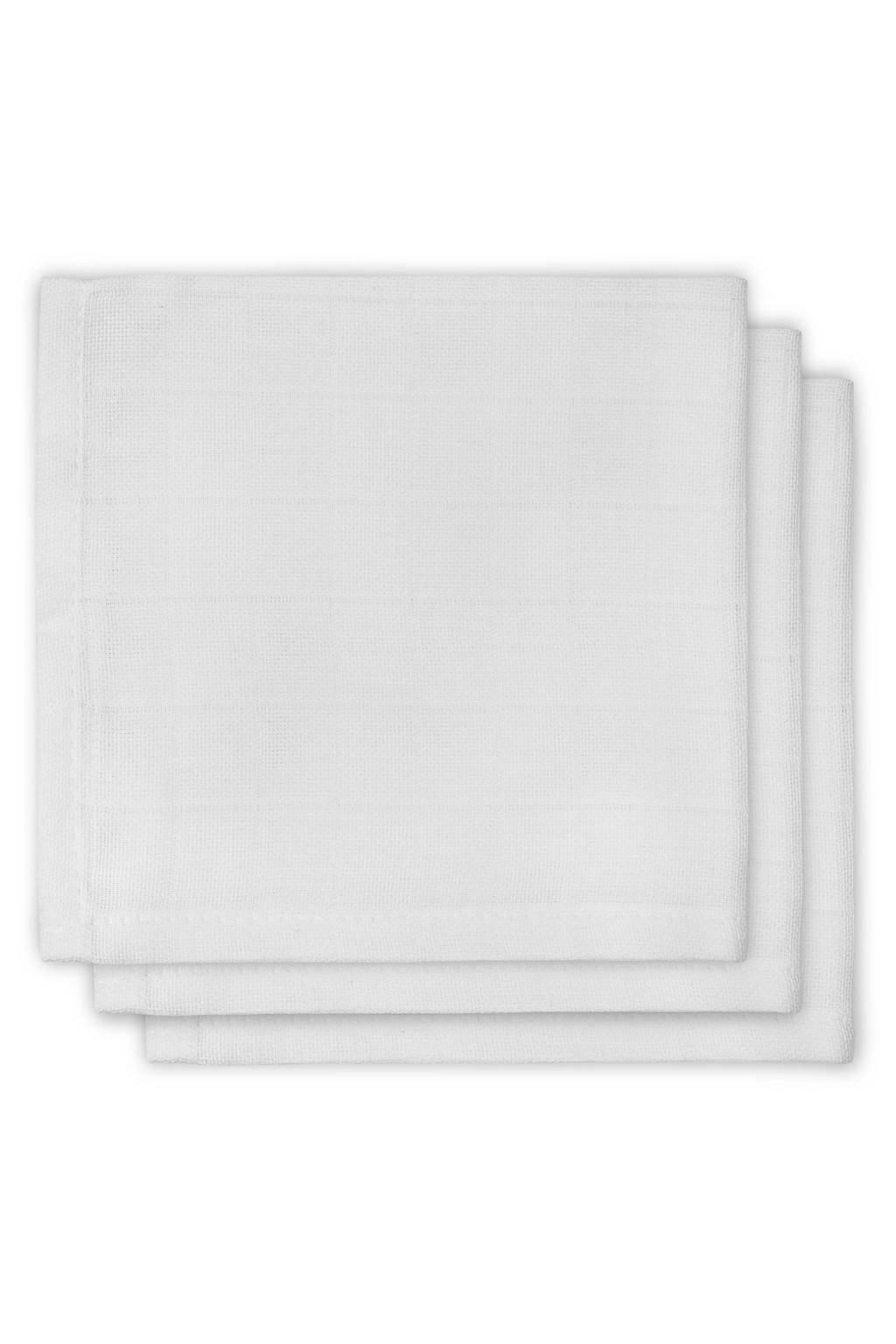 Jollein hydrofiele monddoekjes 31x31 cm (3 stuks) wit, Wit