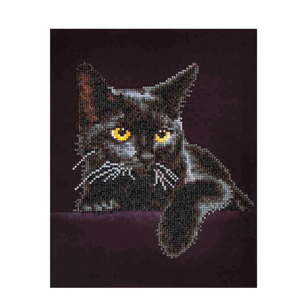 Diamond Dotz zwarte kat 28x36 cm