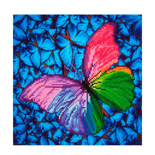 Diamond Dotz Regenboog Vlinder 31X31 diamond dotz kopen in de aanbieding