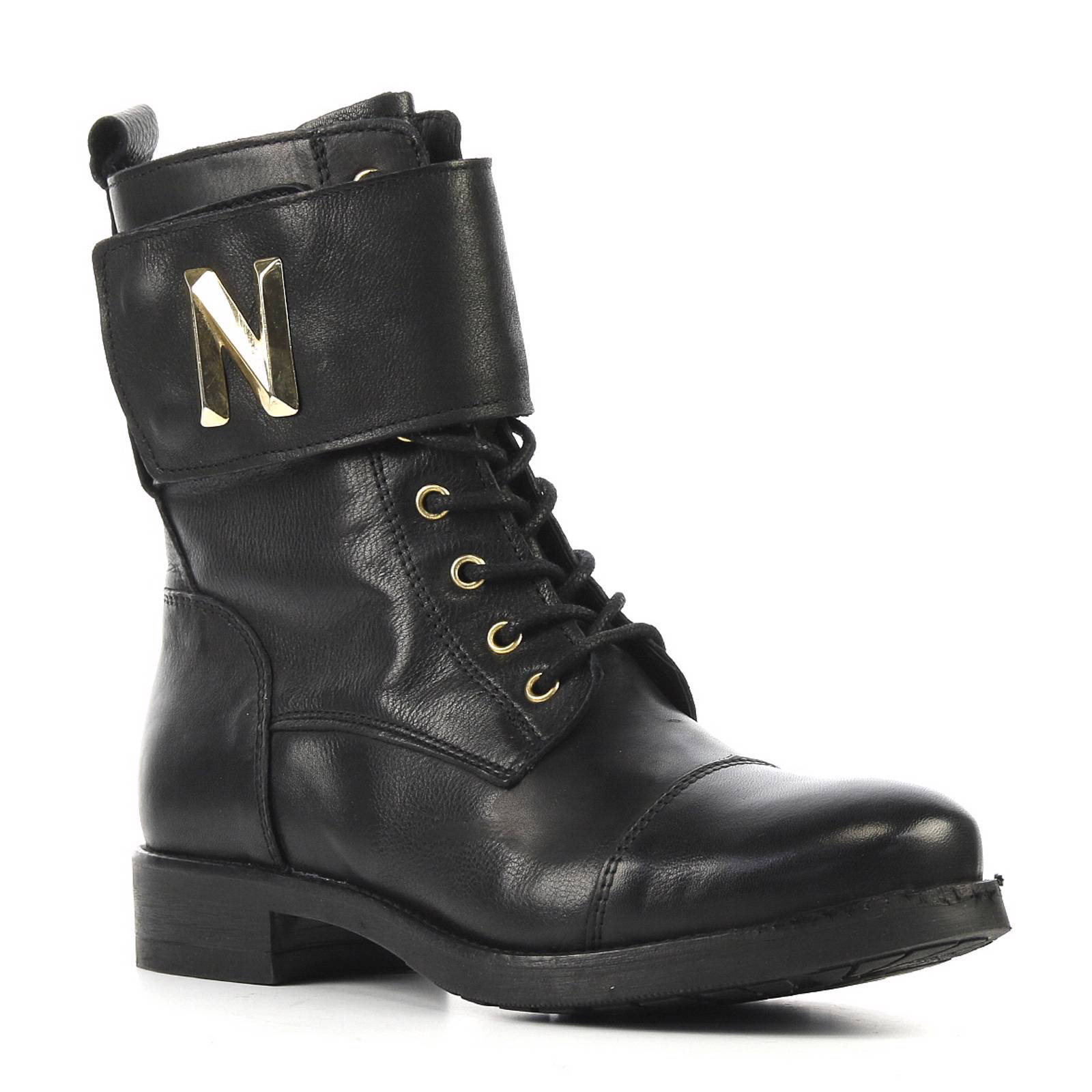 Zwarte NIKKIE Veterboots DAKOTA BOOT | Omoda Zwarte NIKKIE Veterboots DAKOTA BOOT | Omoda