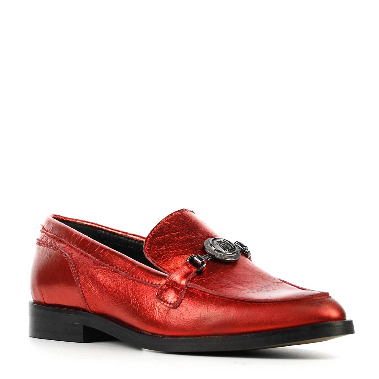 NIKKIE metallic leren loafers | wehkamp