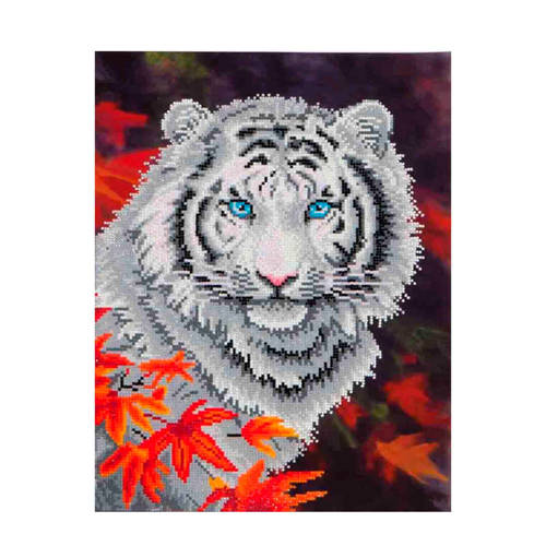 Diamond Dotz Witte Tijger 46X36 diamond dotz kopen in de aanbieding