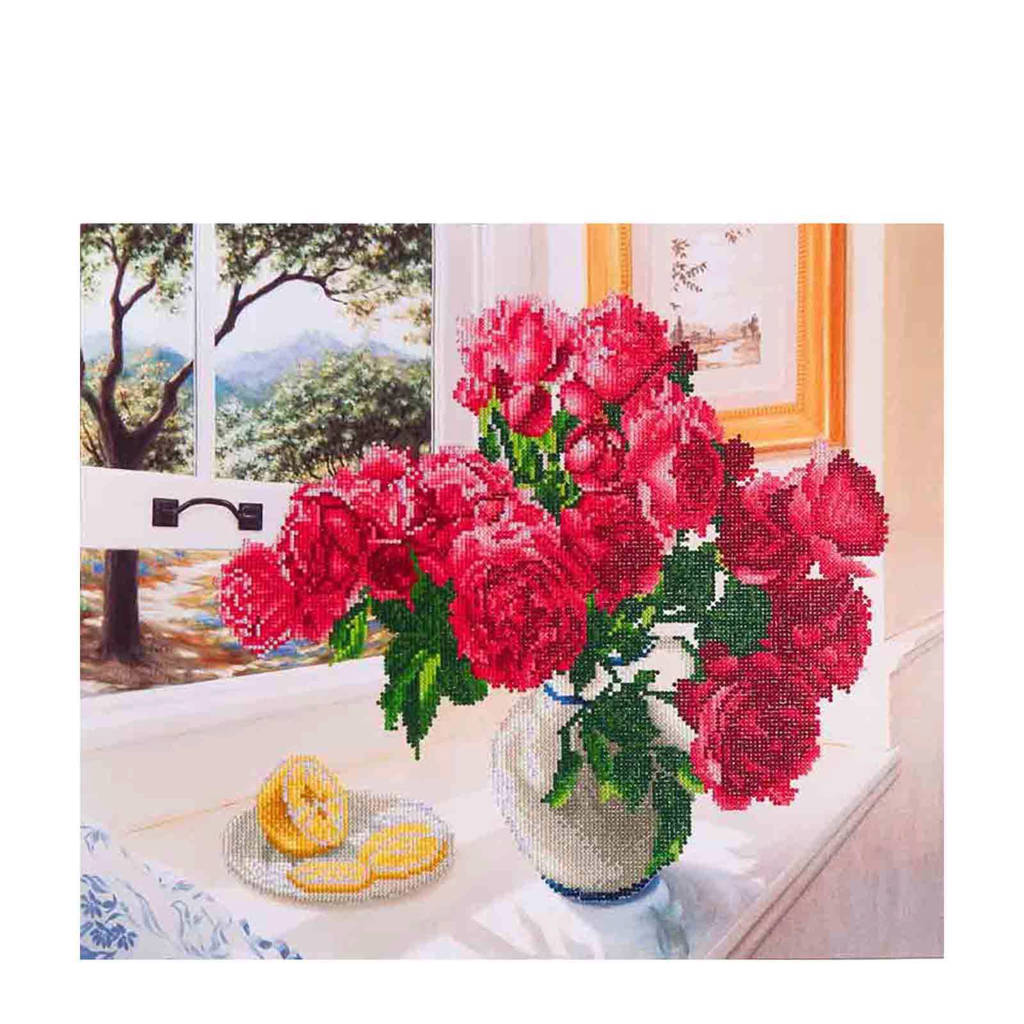 Diamond Dotz rode rozen 57x49 cm