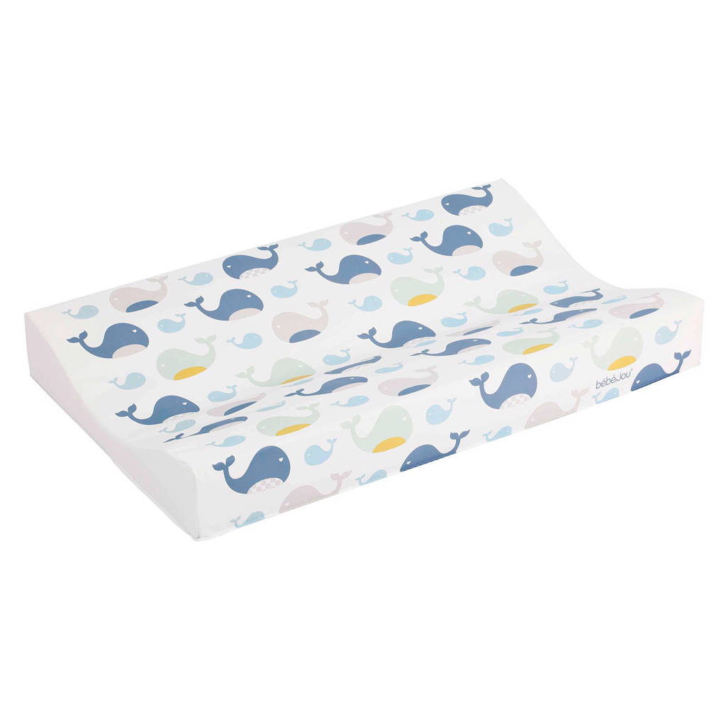 bébé-jou Wally whale aankleedkussen 72x44 cm