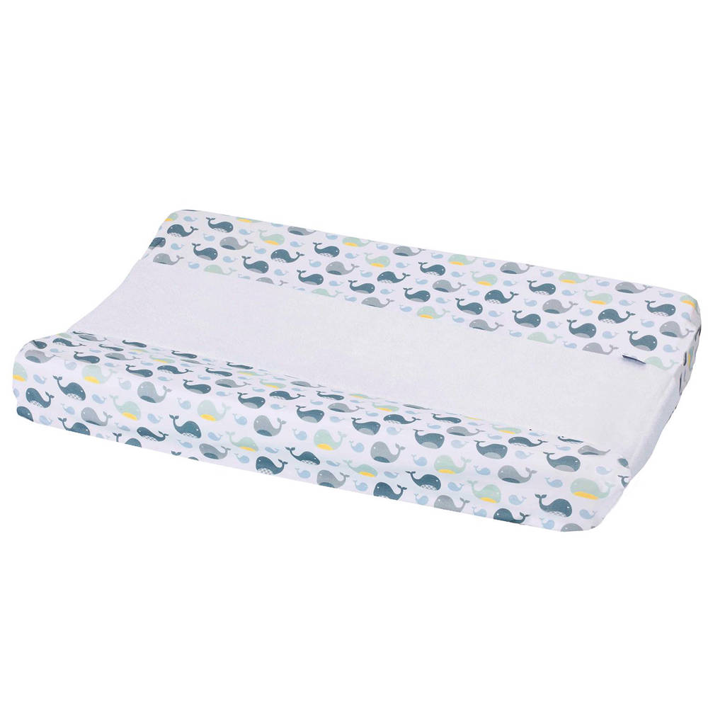 bebe-jou Wally whale aankleedkussenhoes blauw