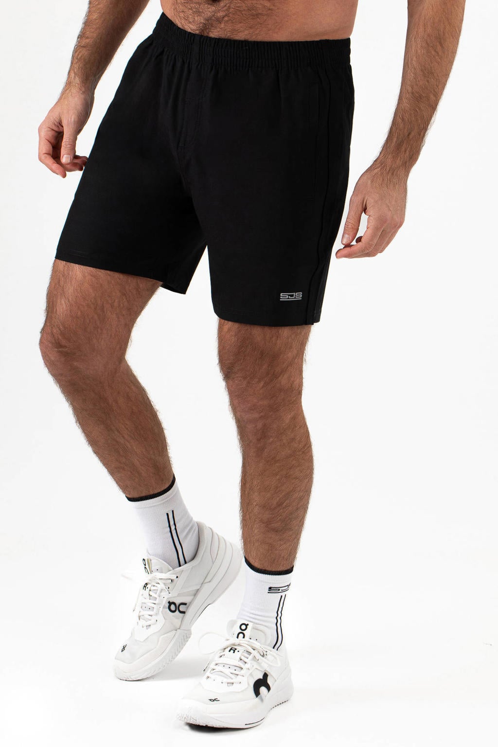 Zwarte heren Sjeng Sports sportshort Set met loose fit, regular waist en effen