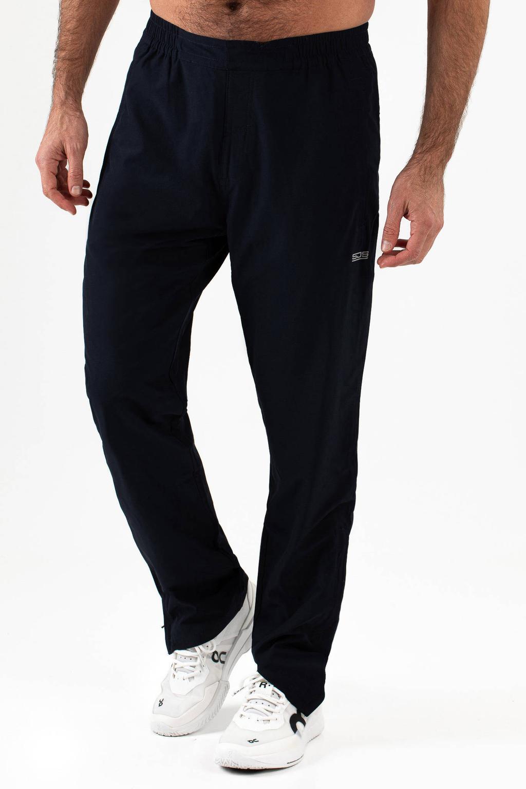 Marineblauw heren Sjeng Sports trainingsbroek Valencia van polyester met regular fit, regular waist en effen