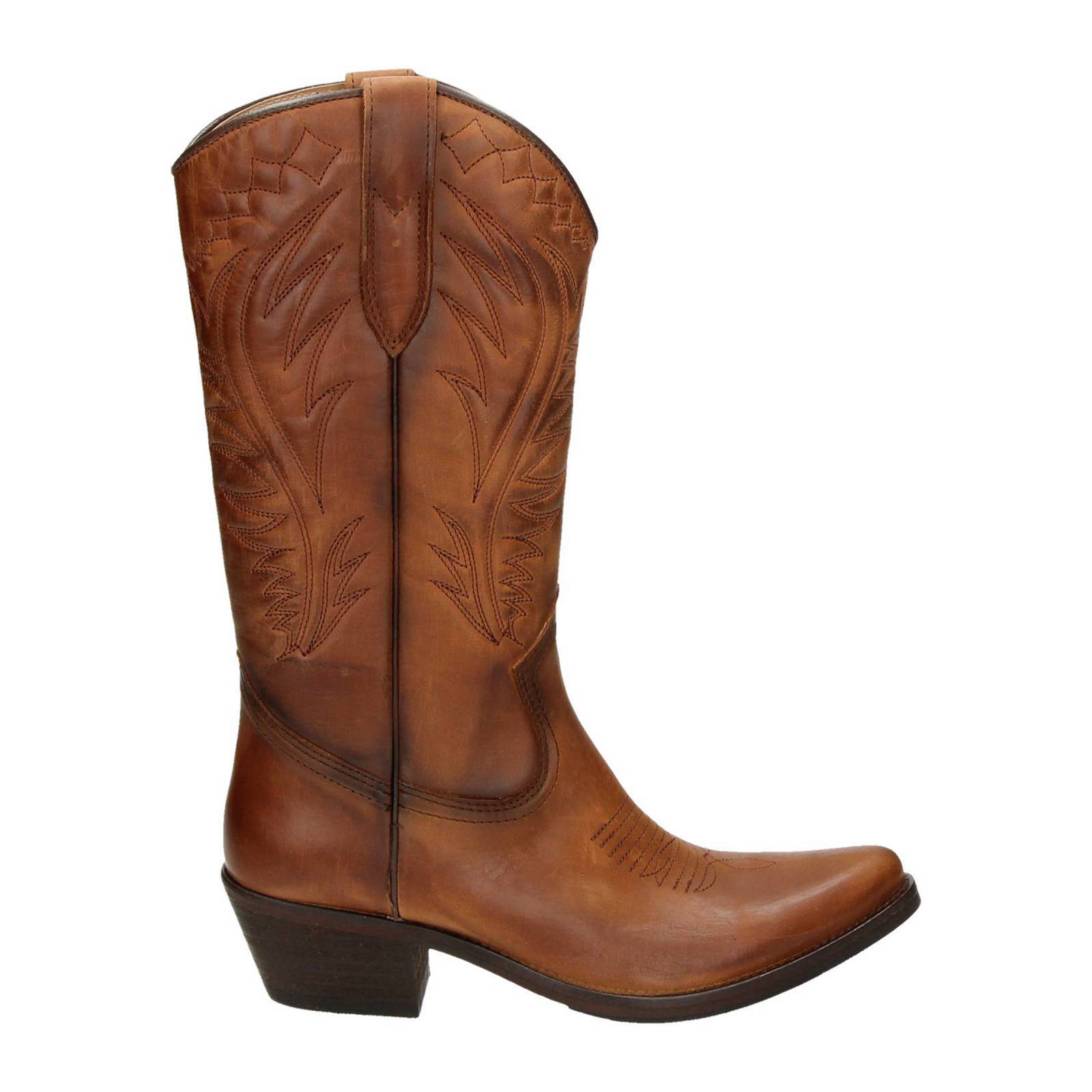 Kentucky's Western leren cowboy laarzen | wehkamp Kentucky's Western Cowboylaarzen voor dames Cognac