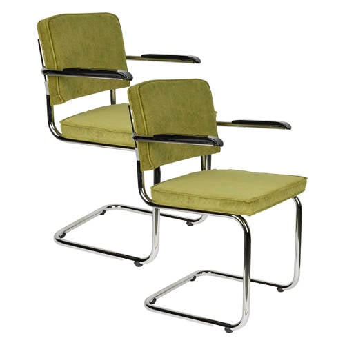 Wehkamp Zuiver eetkamerstoel (set van 2) Ridge Rib aanbieding