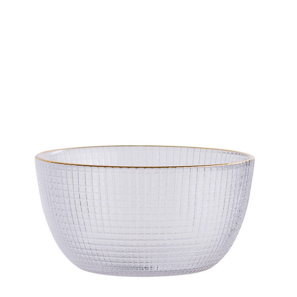 Bloomingville kom (Ø11 cm), transparant/goud