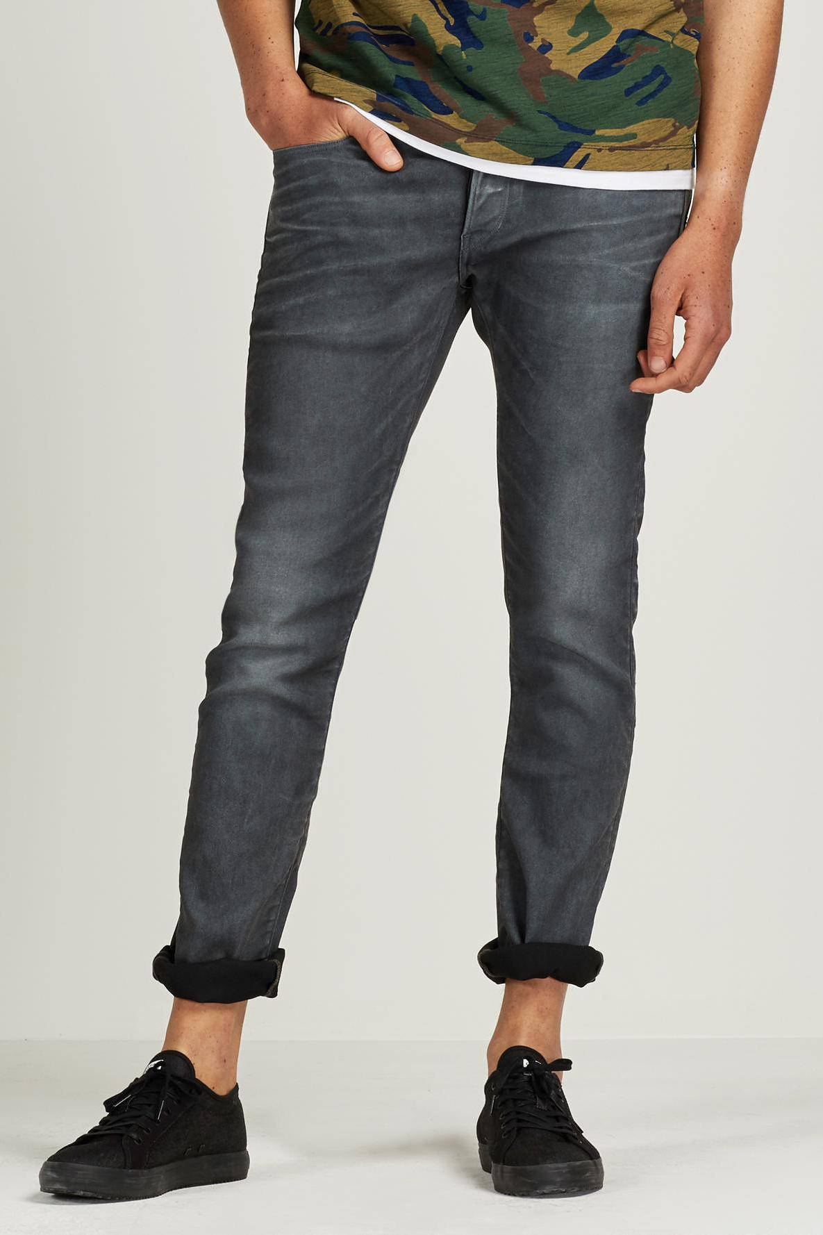 3301 slim jeans dark aged cobler