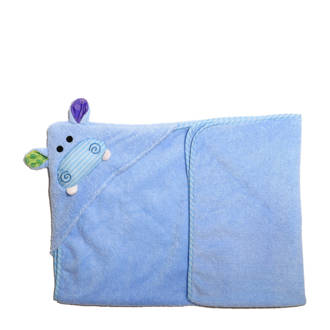 Henry the Hippo baby badcape 75x75 cm