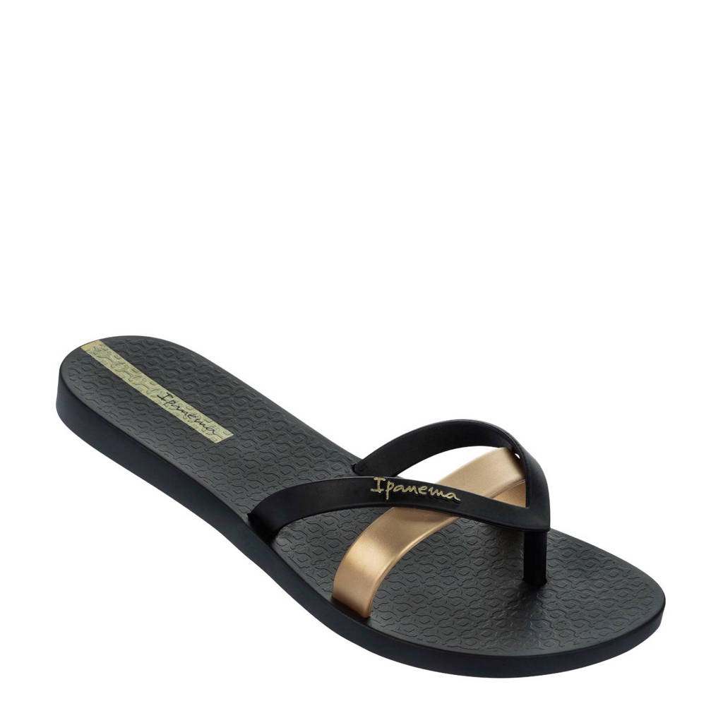Ipanema Kirey teenslippers, Zwart/goud
