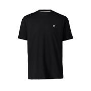 thumbnail: Zwarte heren Donnay sportshirt van katoen met logo dessin, korte mouwen en ronde hals