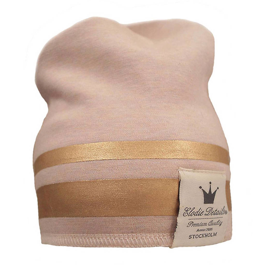 Elodie Details Beanie mutsje 0-6 mnd gilded pink, Gilded pink