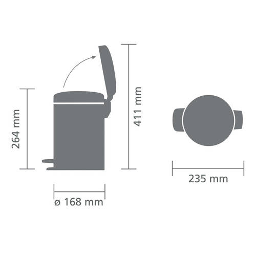 Brabantia NewIcon pedaalemmer (3L) (3 liter) afbeelding