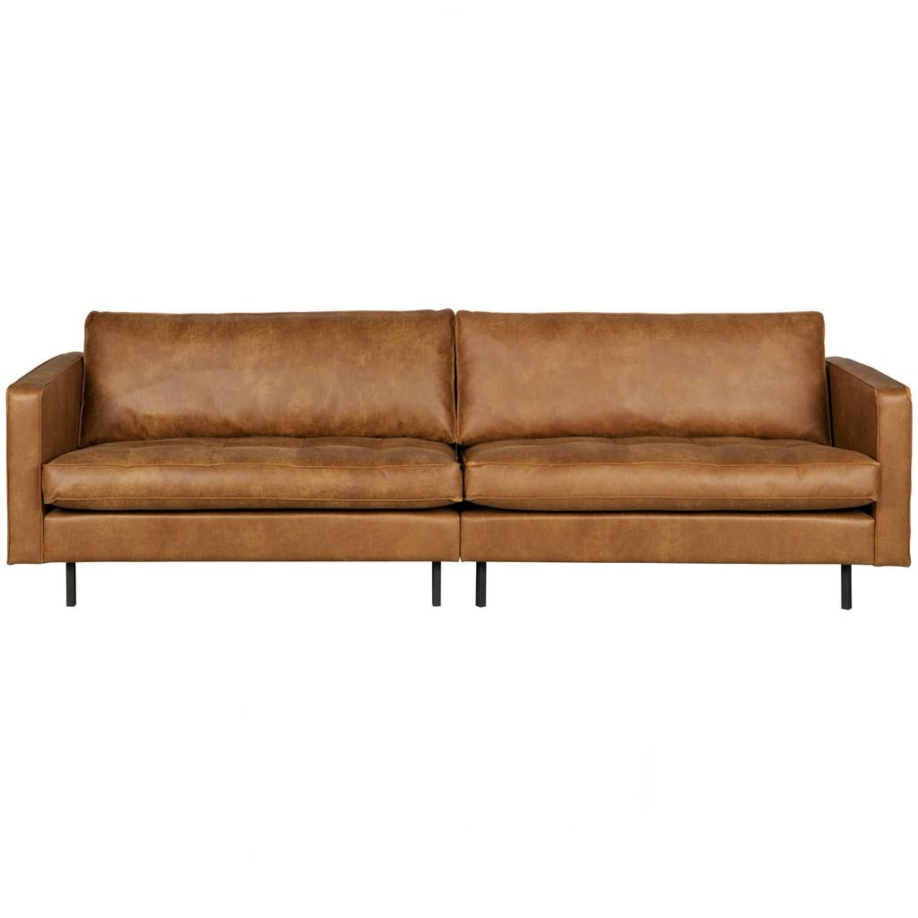 WOOOD Rodeo Classic 3-Zits Bank - Recycle Leer - Cognac - 83x275x88