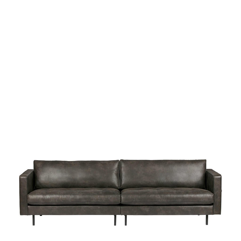 WOOOD Rodeo Classic leren 3-zitsbank - zwart