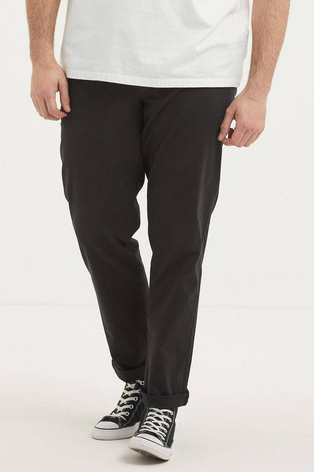 SELECTED HOMME straight fit Three Paris chino, Zwart