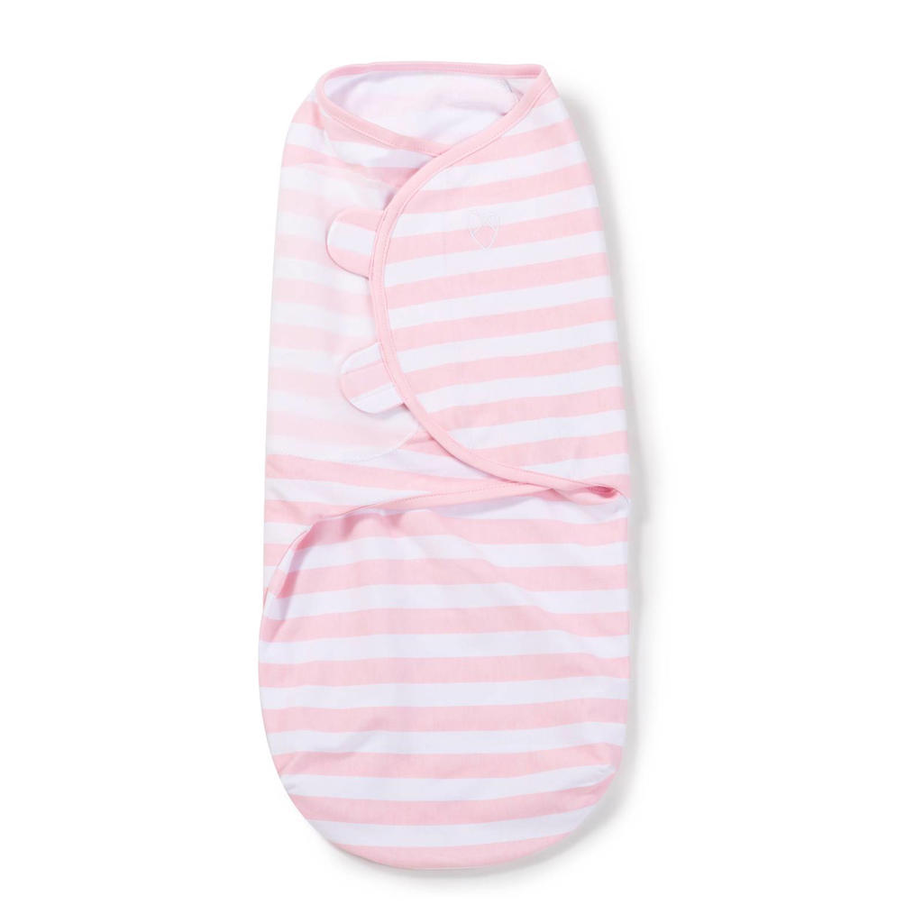 SwaddleMe inbakerdoek large roze/wit wehkamp