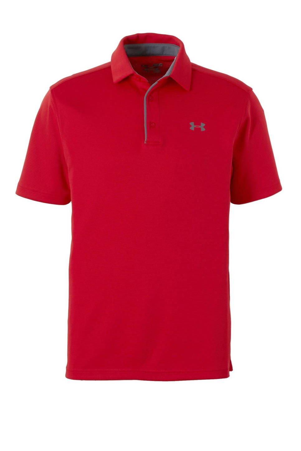 Under Armour sportpolo, Rood/grijs