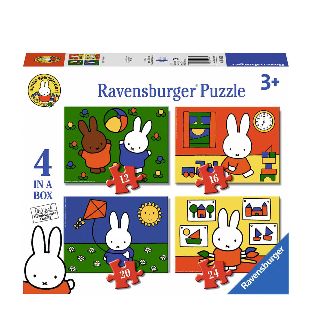 Ravensburger nijntje nijntje 4in1box puzzel - 12+16+20+24 stukjes - kinderpuzzel