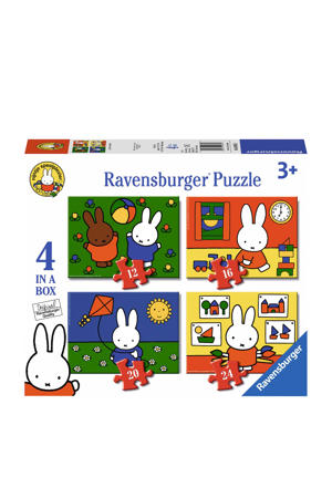 nijntje 4in1box puzzel - 12+16+20+24 stukjes - kinderpuzzel