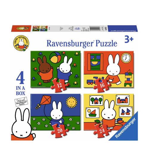 Wehkamp Ravensburger nijntje nijntje 4in1box puzzel - 12+16+20+24 stukjes - kinderpuzzel aanbieding
