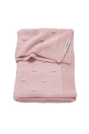 wiegdeken 75x100 cm roze - Knots