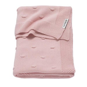 wiegdeken 75x100 cm roze - Knots