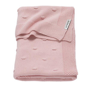 wiegdeken 75x100 cm roze - Knots