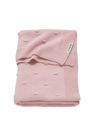 wiegdeken 75x100 cm roze - Knots