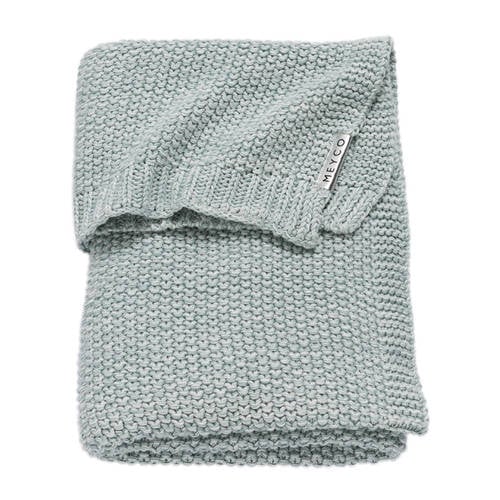 Meyco Silverline Relief Mixed Wiegdeken 75X100 Cm Groen meyco kopen in de aanbieding